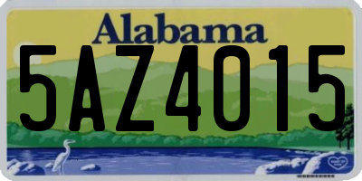 AL license plate 5AZ4015