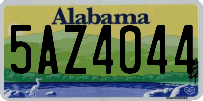 AL license plate 5AZ4044