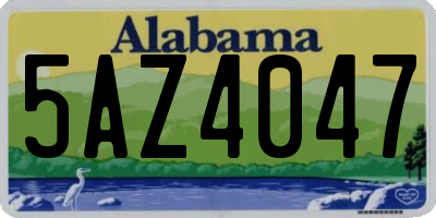 AL license plate 5AZ4047