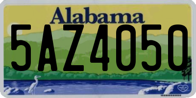 AL license plate 5AZ4050
