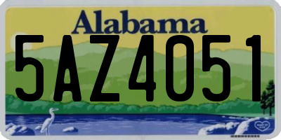 AL license plate 5AZ4051