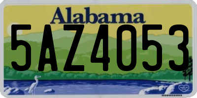 AL license plate 5AZ4053