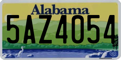 AL license plate 5AZ4054