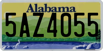 AL license plate 5AZ4055
