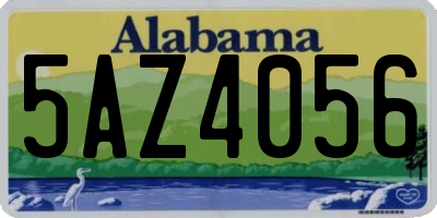 AL license plate 5AZ4056