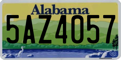 AL license plate 5AZ4057