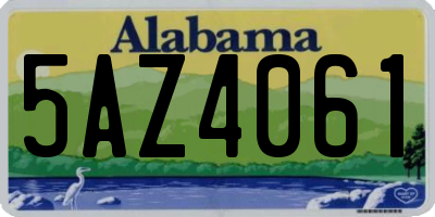 AL license plate 5AZ4061