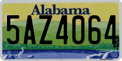 AL license plate 5AZ4064