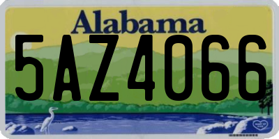 AL license plate 5AZ4066