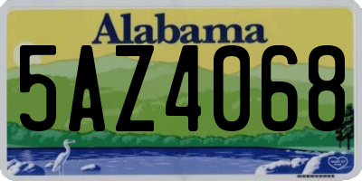 AL license plate 5AZ4068