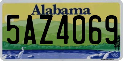 AL license plate 5AZ4069