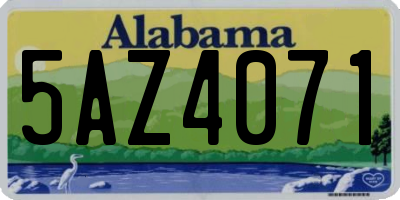 AL license plate 5AZ4071