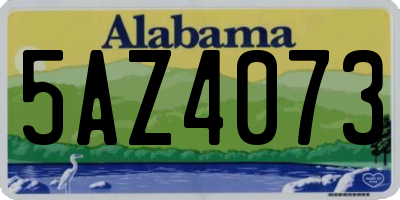 AL license plate 5AZ4073
