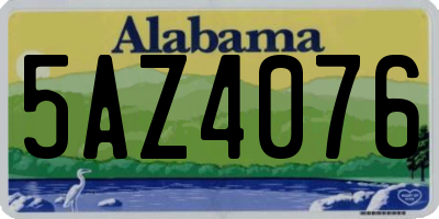AL license plate 5AZ4076