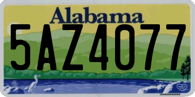 AL license plate 5AZ4077