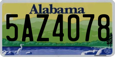 AL license plate 5AZ4078