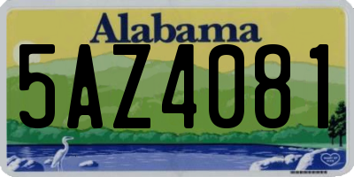 AL license plate 5AZ4081