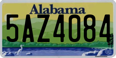 AL license plate 5AZ4084
