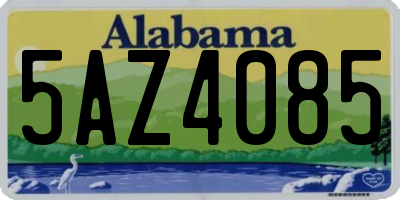 AL license plate 5AZ4085