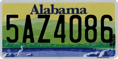 AL license plate 5AZ4086