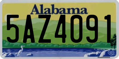 AL license plate 5AZ4091