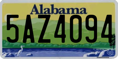 AL license plate 5AZ4094