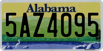 AL license plate 5AZ4095
