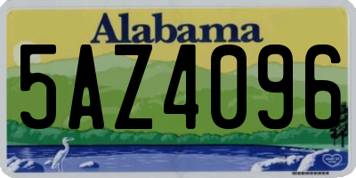 AL license plate 5AZ4096