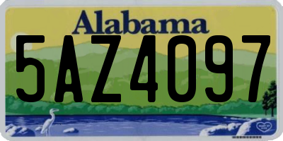 AL license plate 5AZ4097