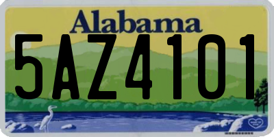 AL license plate 5AZ4101