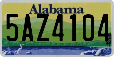 AL license plate 5AZ4104