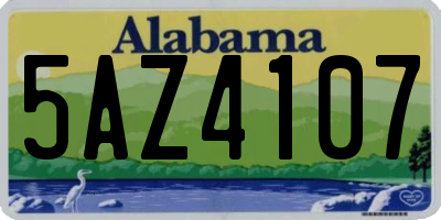 AL license plate 5AZ4107