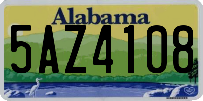 AL license plate 5AZ4108