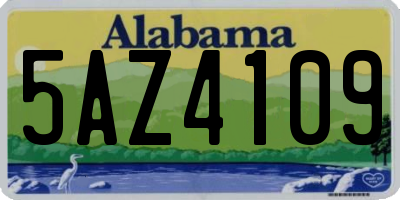 AL license plate 5AZ4109