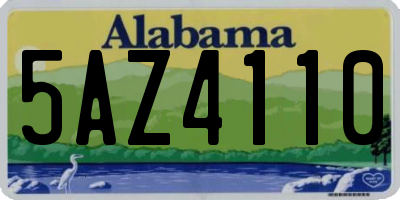 AL license plate 5AZ4110