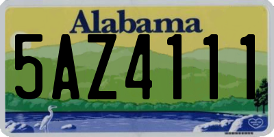 AL license plate 5AZ4111