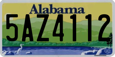 AL license plate 5AZ4112