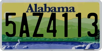 AL license plate 5AZ4113