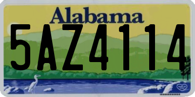AL license plate 5AZ4114