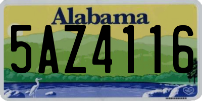 AL license plate 5AZ4116