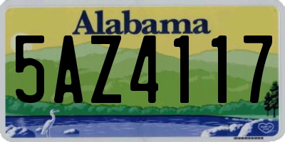 AL license plate 5AZ4117