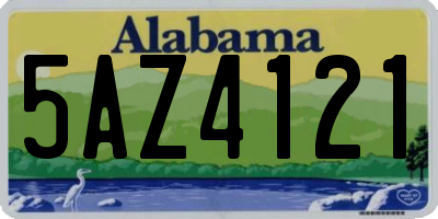 AL license plate 5AZ4121