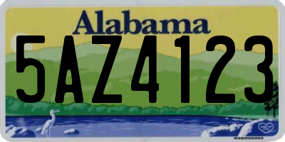 AL license plate 5AZ4123