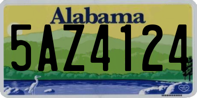AL license plate 5AZ4124