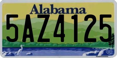 AL license plate 5AZ4125