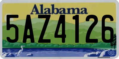 AL license plate 5AZ4126