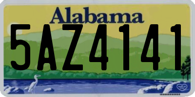 AL license plate 5AZ4141
