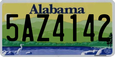 AL license plate 5AZ4142