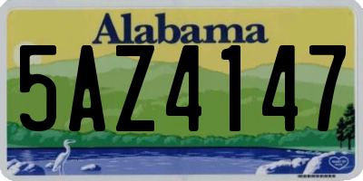 AL license plate 5AZ4147