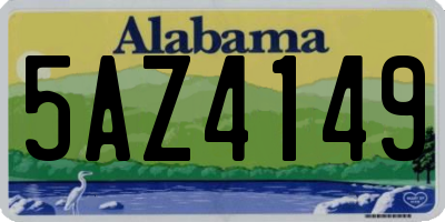 AL license plate 5AZ4149